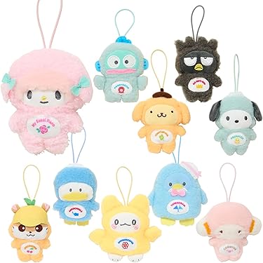 サンリオ x Comfort カラフルぬいぐるみキーホルダー サンリオ ニコぬいキーホルダー マイメロディ&クロミ ぬいぐるみ